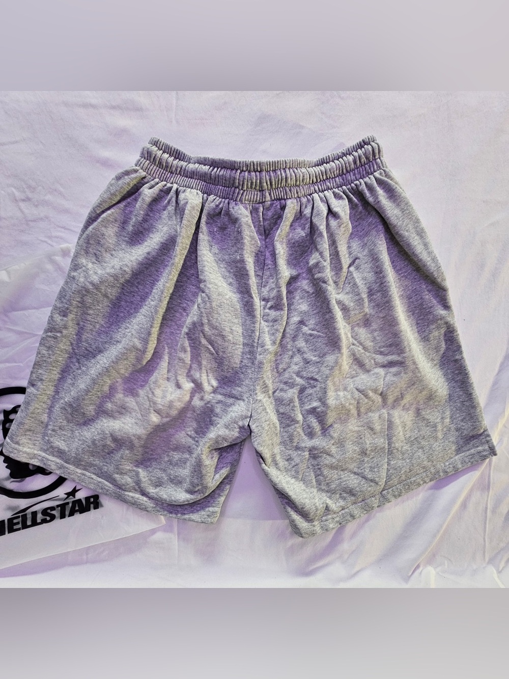 Gray Hellstar Graphic Men's Drawstring Shorts - Picture 6 of 6